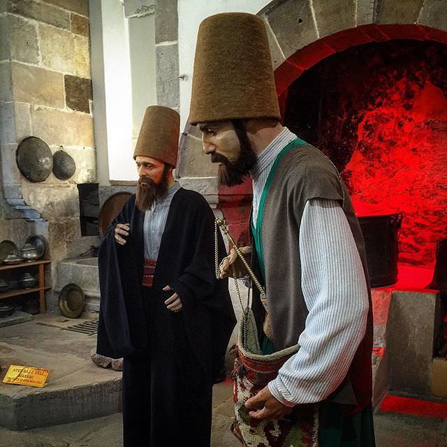 This guy represents the man who used to go shopping for the mystics so they stay in their seclusion