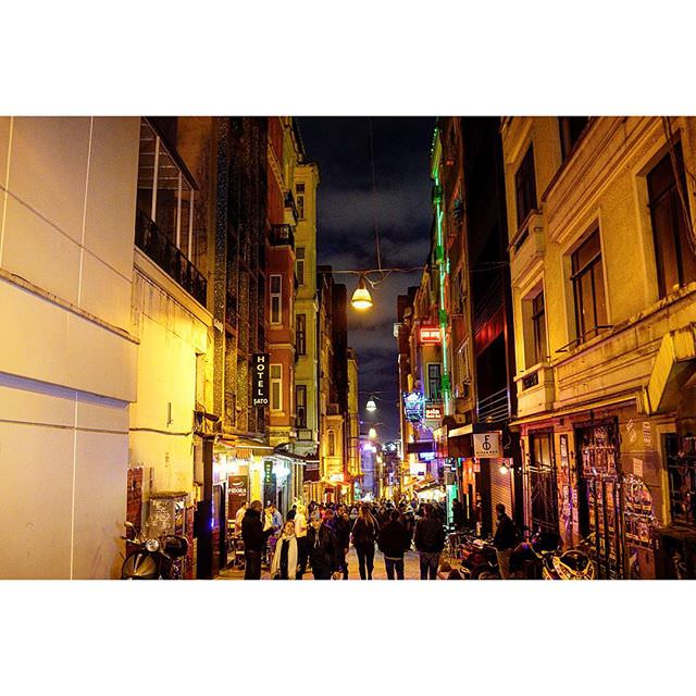 at night. Full of life that place is.